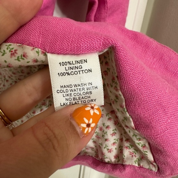 Gibson Women's Linen Blazer XS Pink Stylish Suit Jacket Work Business Cotton - Picture 8 of 8